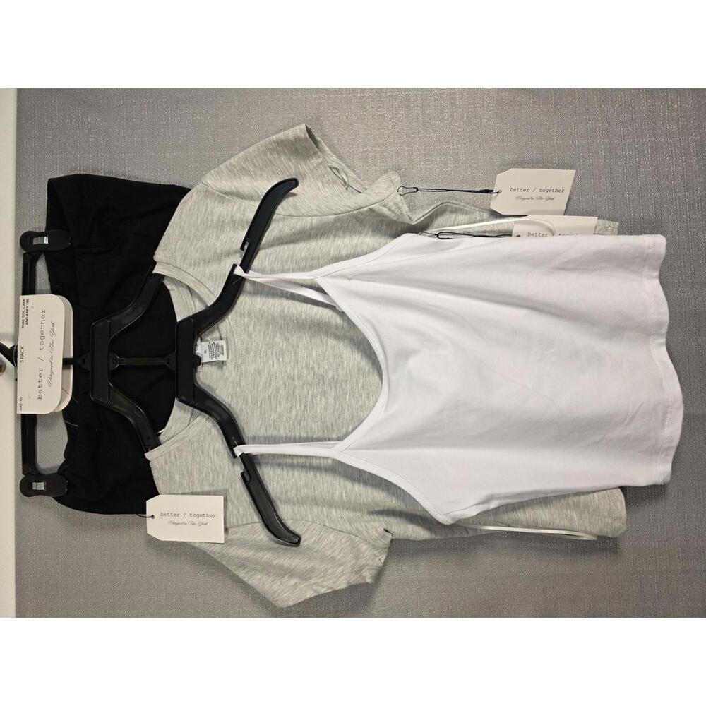better / together Women's 3-Piece Top Set - Black, Gray, White